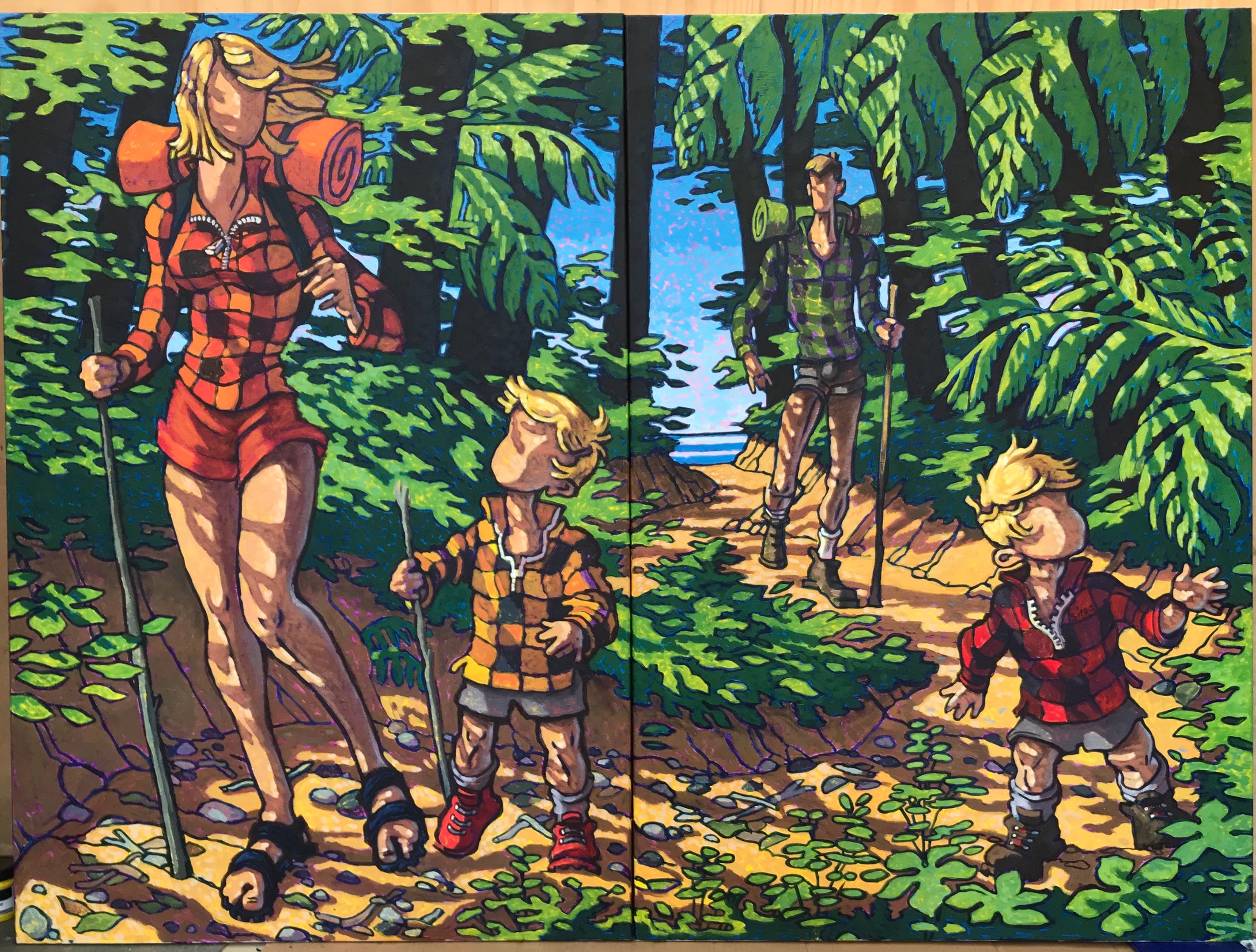 Family Tramping Diptych