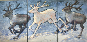 Running Reindeer Triptych (located in Finland)